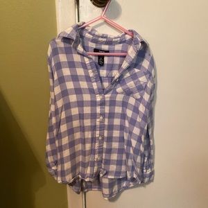 Super soft Gap blue and white checked flannel